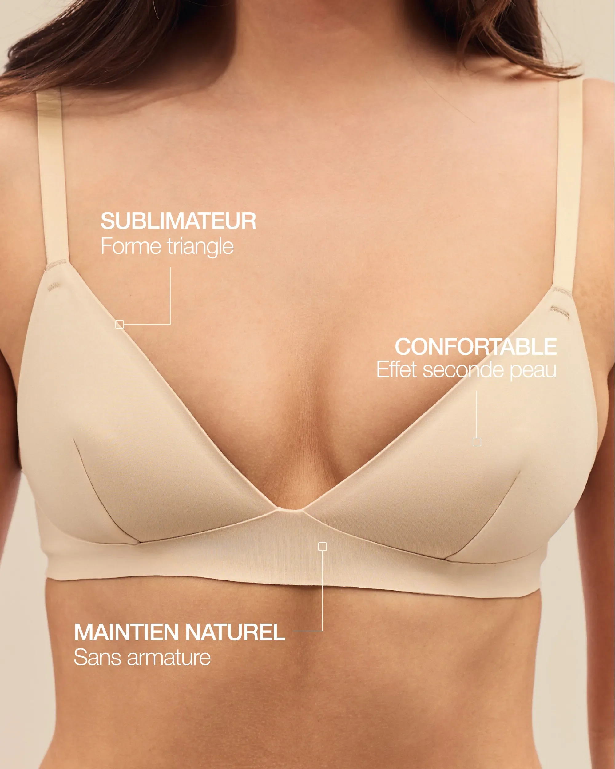 Brassière Triangle - Light Beige - Image 3