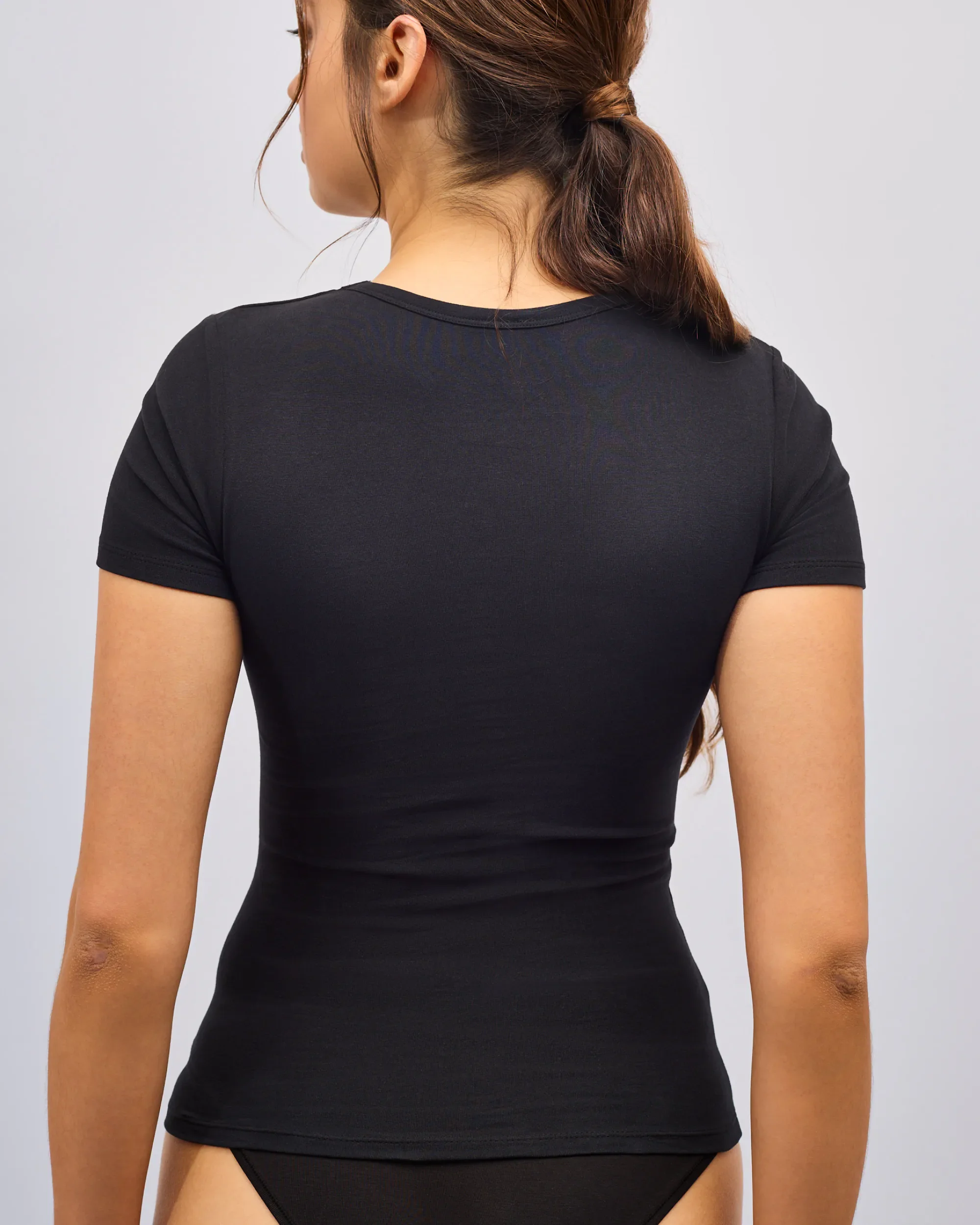 Tee-Shirt Col Rond Coton No Bra - Dark - Image 5