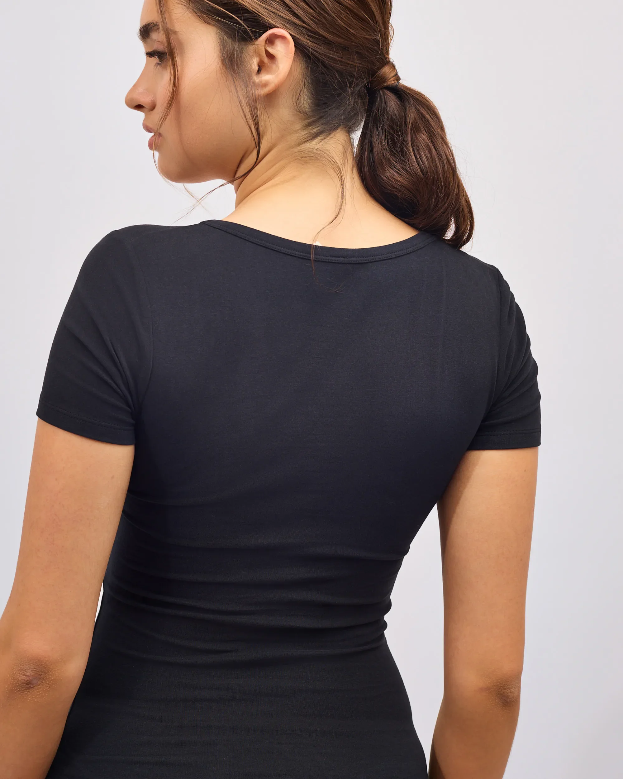 Tee-Shirt Décolleté Coton No Bra - Dark - Image 4